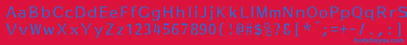 フォントEssayNormal – 赤い背景に青い文字