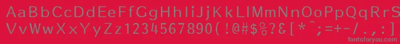 EssayNormal Font – Gray Fonts on Red Background