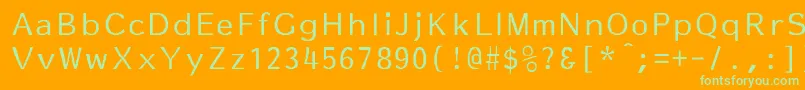 Подробнее о шрифте EssayNormal Шрифт EssayNormal – зелёные шрифты на оранжевом фоне
