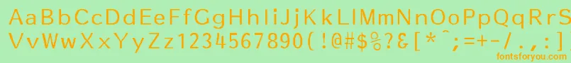 EssayNormal Font – Orange Fonts on Green Background