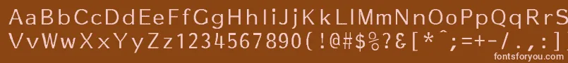 Шрифт EssayNormal – розовые шрифты на коричневом фоне