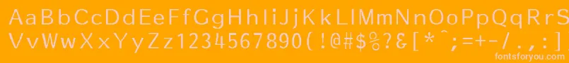 EssayNormal Font – Pink Fonts on Orange Background