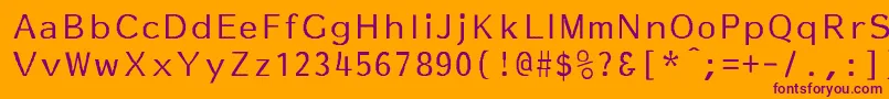 EssayNormal Font – Purple Fonts on Orange Background