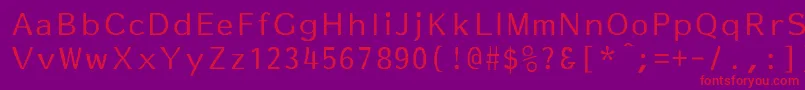 EssayNormal Font – Red Fonts on Purple Background