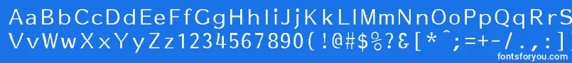 EssayNormal Font – White Fonts on Blue Background