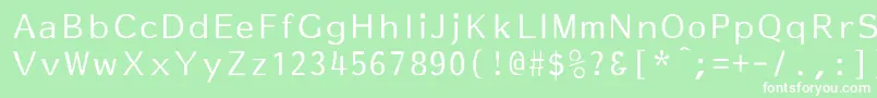 Police EssayNormal – polices blanches sur fond vert