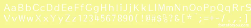 EssayNormal Font – White Fonts on Yellow Background