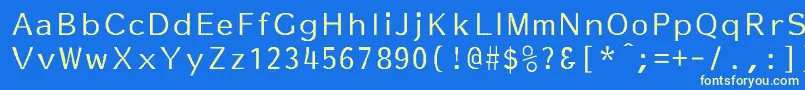 Шрифт EssayNormal – жёлтые шрифты на синем фоне