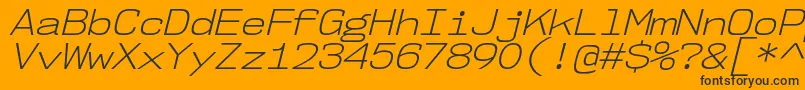 Nk57MonospaceSeLtIt Font – Black Fonts on Orange Background