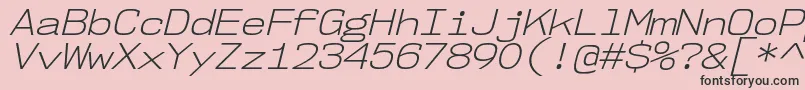 Nk57MonospaceSeLtIt-Schriftart – Schwarze Schriften auf rosa Hintergrund