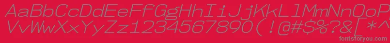 Nk57MonospaceSeLtIt Font – Gray Fonts on Red Background