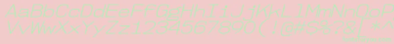 Nk57MonospaceSeLtIt Font – Green Fonts on Pink Background