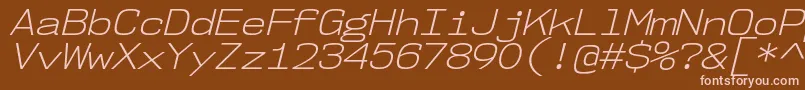 fuente Nk57MonospaceSeLtIt – Fuentes Rosadas Sobre Fondo Marrón