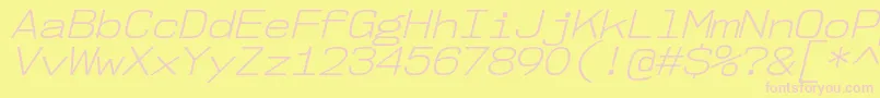 fuente Nk57MonospaceSeLtIt – Fuentes Rosadas Sobre Fondo Amarillo