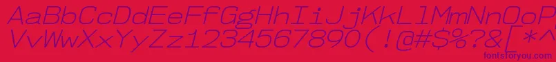 Police Nk57MonospaceSeLtIt – polices violettes sur fond rouge