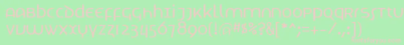 Techno Font – Pink Fonts on Green Background