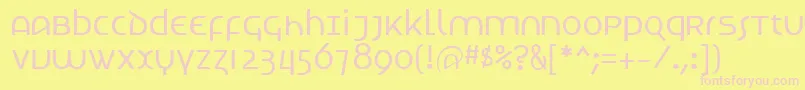 Techno Font – Pink Fonts on Yellow Background