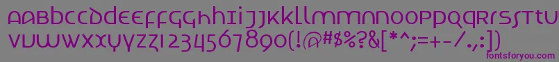 フォントTechno – 紫色のフォント、灰色の背景