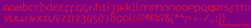 Techno Font – Red Fonts on Purple Background