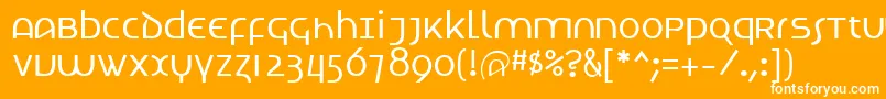 Techno Font – White Fonts on Orange Background