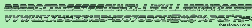 Ozdachromeital Font – Black Fonts on Green Background