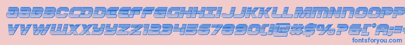 Ozdachromeital Font – Blue Fonts on Pink Background