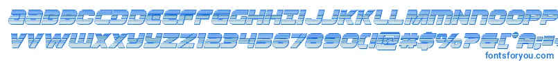 Шрифт Ozdachromeital – синие шрифты