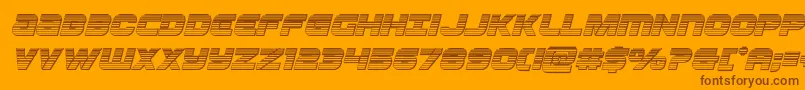 Ozdachromeital Font – Brown Fonts on Orange Background