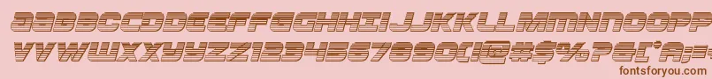 Ozdachromeital Font – Brown Fonts on Pink Background