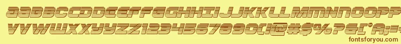 Ozdachromeital Font – Brown Fonts on Yellow Background