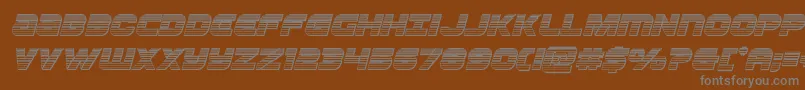 Шрифт Ozdachromeital – серые шрифты на коричневом фоне