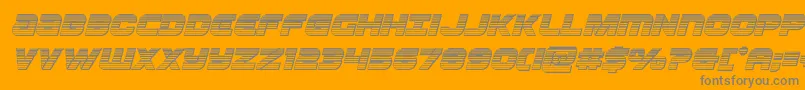 Ozdachromeital Font – Gray Fonts on Orange Background