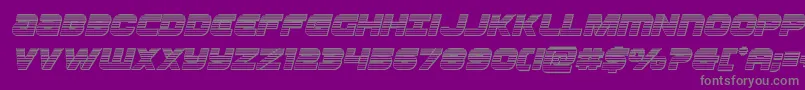 Ozdachromeital Font – Gray Fonts on Purple Background