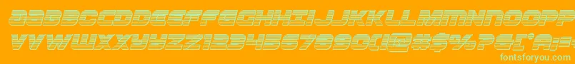 Ozdachromeital Font – Green Fonts on Orange Background