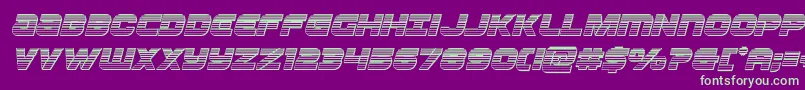 Ozdachromeital Font – Green Fonts on Purple Background