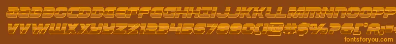 Ozdachromeital Font – Orange Fonts on Brown Background