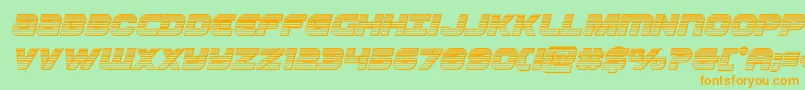Ozdachromeital Font – Orange Fonts on Green Background