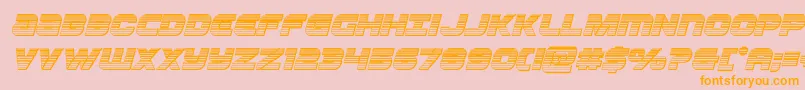 Ozdachromeital Font – Orange Fonts on Pink Background