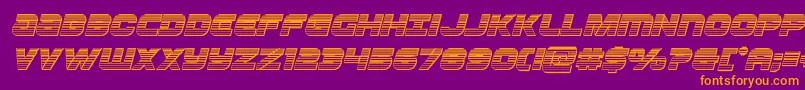 Ozdachromeital Font – Orange Fonts on Purple Background