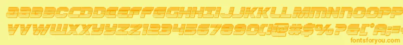 Ozdachromeital Font – Orange Fonts on Yellow Background