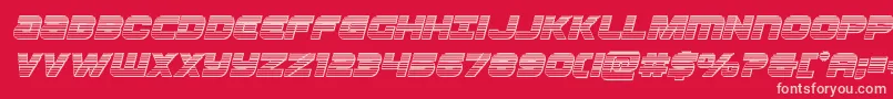 Ozdachromeital Font – Pink Fonts on Red Background