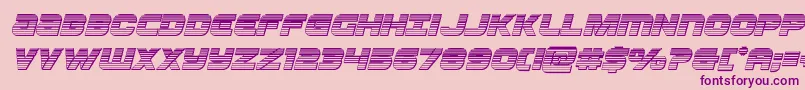 Ozdachromeital Font – Purple Fonts on Pink Background