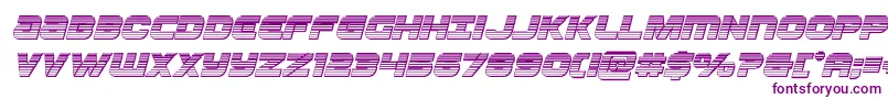 Шрифт Ozdachromeital – фиолетовые шрифты на белом фоне