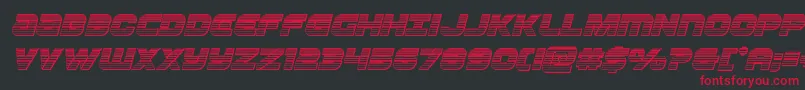 Ozdachromeital Font – Red Fonts on Black Background