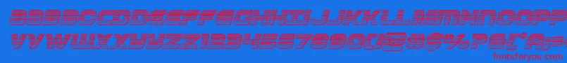 Ozdachromeital-fontti – punaiset fontit sinisellä taustalla