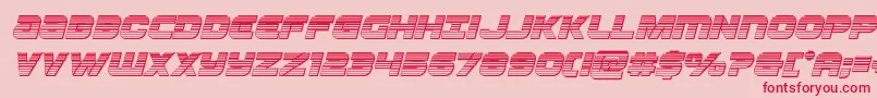 フォントOzdachromeital – ピンクの背景に赤い文字