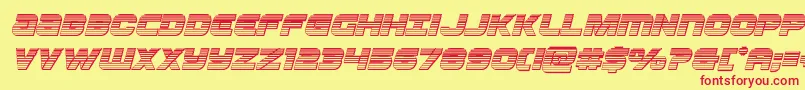 Ozdachromeital Font – Red Fonts on Yellow Background