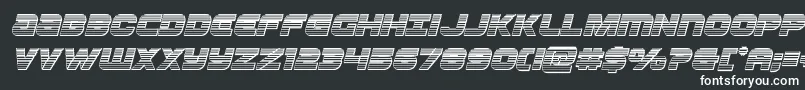 Ozdachromeital Font – White Fonts on Black Background