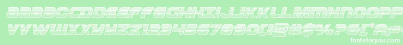 Ozdachromeital-fontti – valkoiset fontit vihreällä taustalla