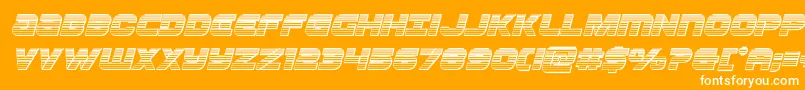 Ozdachromeital Font – White Fonts on Orange Background